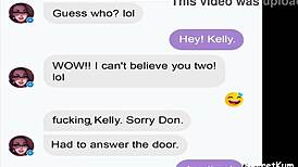 Janice gets naughty sexting on Facebook with wild friends