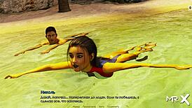 Retrieving the past with beach sex in hentai