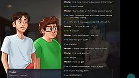 Summertime Saga: Petite Babe Teases with Small Tits in POV