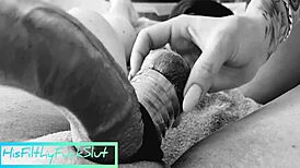 Ever tried a black & white blowjob with ball stretching and reverse cowgirl POV?