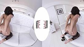 Wet in my fishnet, masturbating to taboo orgasm