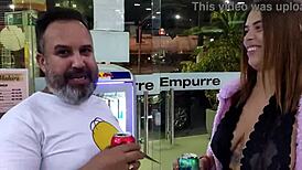 a morena couldn't resist and wanted to fuck on halloween in bgs 2022 inside ted's car with ma santos oficial, mr matusalem, and binho ted.