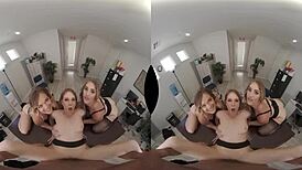 Naughty America Stars Ashley Lane, Katie Kush, and Kenzie Madison Bang Wildly