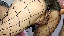 Petite college babe fucks deliciously with anal plug in USA