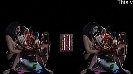 lesbian group massage with oiled orgasms and masturbation