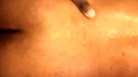 a quick ebony shower fuck in bathing scene with black partner