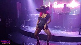 Debora fantine strips and dances in gauguin club sao paulo