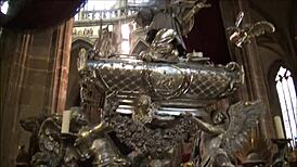 Exploring prague castle with tourists