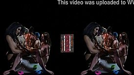 lesbian group massage with oiled orgasms and masturbation