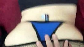 He fucks me hard and fills my ass with cum in stockings