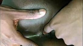 Latina bent over for anal while sucking cock on her knees