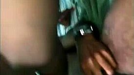 Latina bent over for anal while sucking cock on her knees