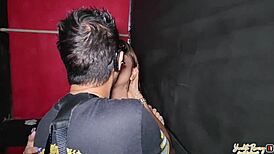 boyfriend fucks me while girlfriend caresses and watches