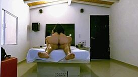 Beautiful latina gets cum in her pussy