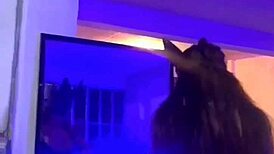 I shift her thong and we have anal sex.