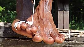 close up of black foot for the true fetish of feet my gays fan request