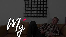 I watch my slim teen girlfriend get analyzed with fingering and anal