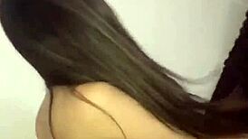 A horny young Latina prostitute bends over for intense homemade sex with her partner