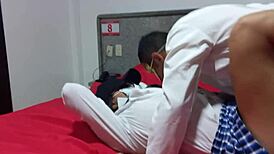 stepsister lets stepbrother suck her big natural tits