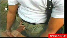 Amateur group in car action