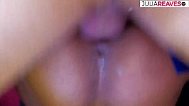 Blonde amateur enjoys anal sex in a car.