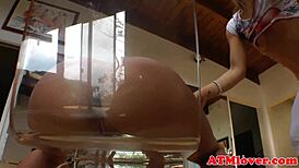 bigass babe in stockings gaping wide open