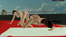 Hey, check this animated tale of Indian village girls exploring their first lesbian fun in an English audio story