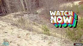 Done Risky Outdoor Blowjob for Stranger, Cum in Panties!