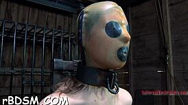 Beauty Tied Upside Down Gets Rough Slit Thrashing in BDSM Seduction