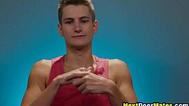 Real gay couple bangs hard in professional twink porn.