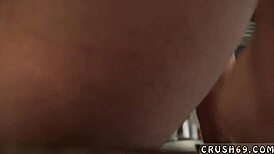 Stepbro gives POV stepsons footjob from sneaky stepsister