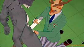 louis jerks legosi off then fucks him creampie style