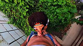 Pov public blowjob in park, did we just get caught by staff?