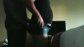 Nikki Sneaks Up And Swallows In Doggystyle Anal Action!