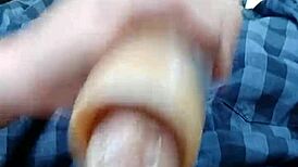 Sex Machine Blends Cum Out During Gay Masturbation Session