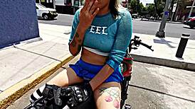 daniela at the exhibit in tlalpan, they wanted to hire her