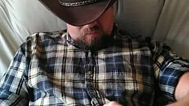 gay cowboy jerks off his hard cock solo in the ranch