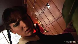 Hot milfs ride and suck big cocks in wild fishnet action