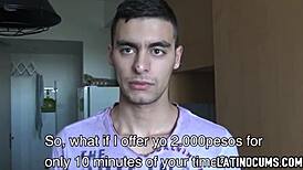 Young Amateur Latino Boy Paid for Bareback Anal with Gay Filmmaker