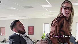 Charley Hart and Penelope Kay Banged in Free Use Office Gangbang Session.