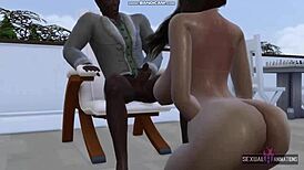 i give my boss a foot massage, we end up fucking hard in hot animations