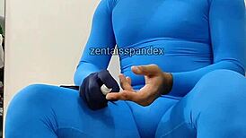zentai suit guy gets medical injection fetish treatment