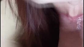 Horny Thai couple sucks cock after trip, cums in mouth, licks head