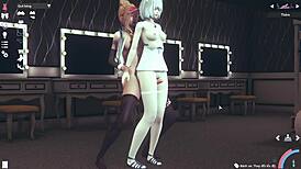 Thighjob girls ride friends in cowgirl style!