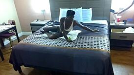 ebony teen couple having sex in amateur video