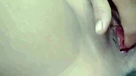 This horny college girl masturbates home alone. Real homemade sex! 😉