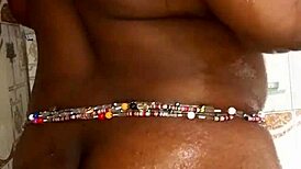 ebony fucking herself in the bathroom