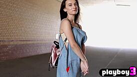 Gloria Sol posing nude with natural petite body