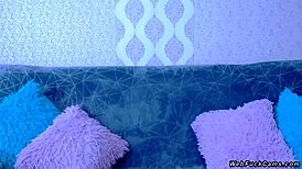 busty blonde performs anal fisting on webcam