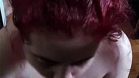 Canadian redhead CHEATS with BIG BLACK COCK deepthroat blowjob